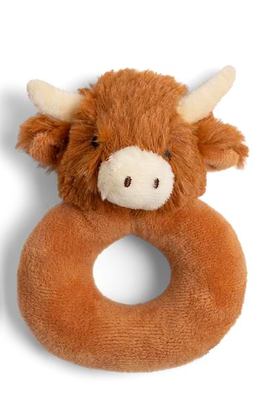 Cuddly Highland Cow Rattle