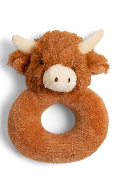 Cuddly Highland Cow Rattle