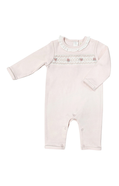 Baby's Floral Embroidered Babygrow