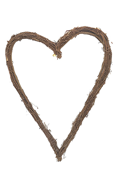 Wooden Twig Heart Ornament