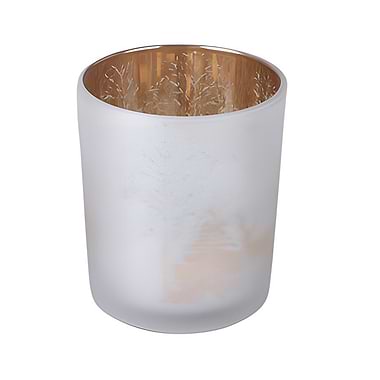 Deer Scene Frosted Tea Light Holder