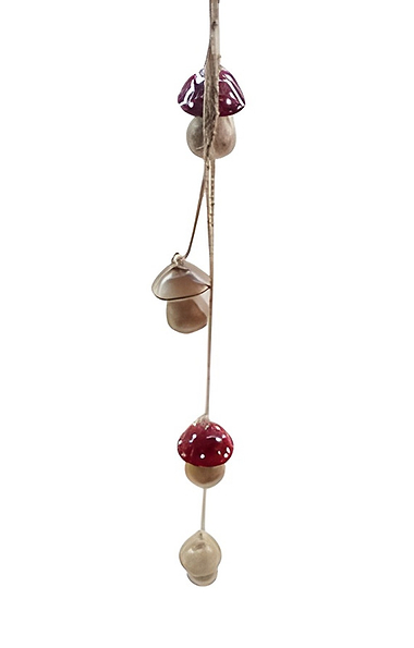 Ceramic Mushroom Garland