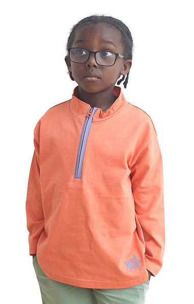 Boys Half-Zip Jersey Top