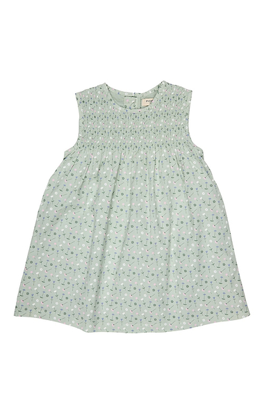 Girls Pretty Sleeveless Smock Dress