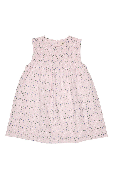 Girls Pretty Sleeveless Smock Dress