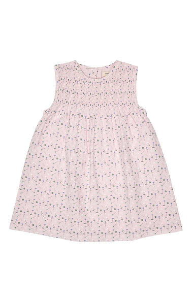Girls Pretty Sleeveless Smock Dress