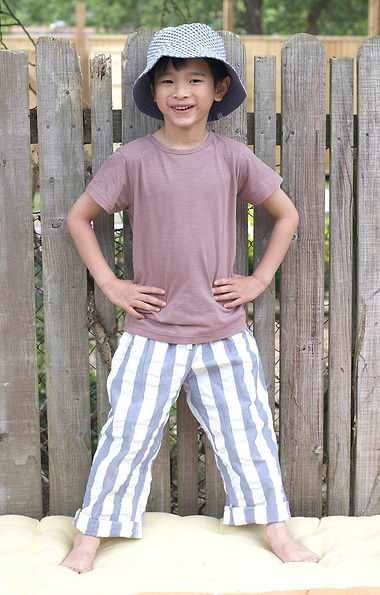 Children's Wide Stripe Loose Pants