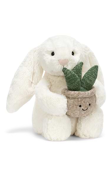 Jellycat Cream Bunny with Plant