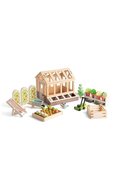 Wooden Greenhouse & Garden Set