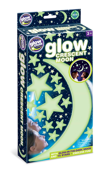 Children's Glow-in-the-Dark Crescent Moon & Stars