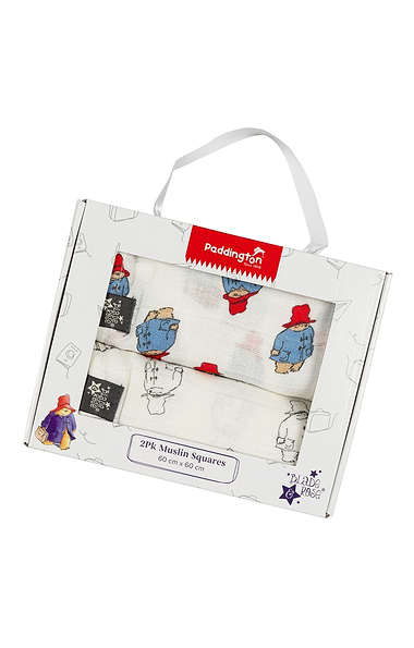 Pack of Two Illustrated Muslin Squares