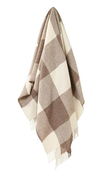 Block Check Windowpane Throw