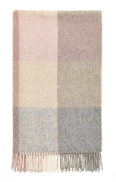 Lambswool Block Check Throw