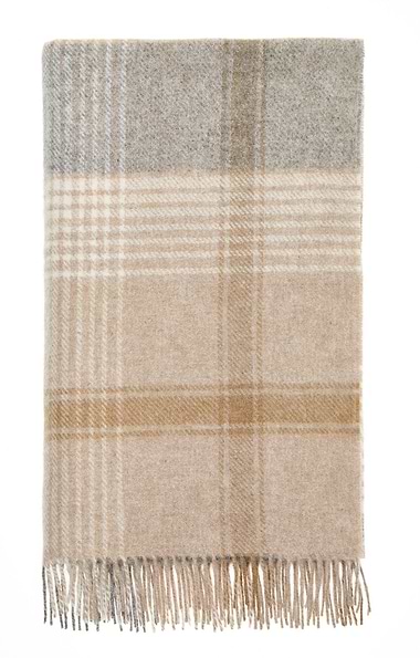 Bronte By Moon Lambswool Classic Check Throw