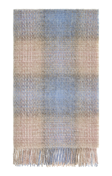 Bronte by Moon Lambswool Ombre Plaid Throw
