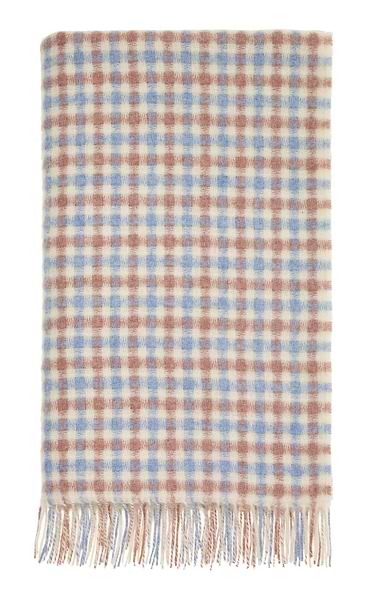 Bronte by Moon Lambswool Gingham Throw