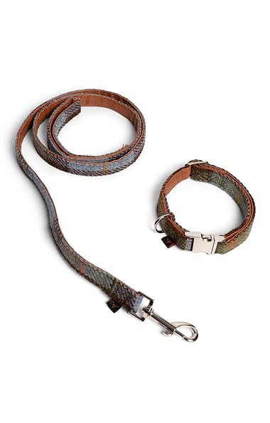 Harris Tweed® Dog Collar & Lead Set