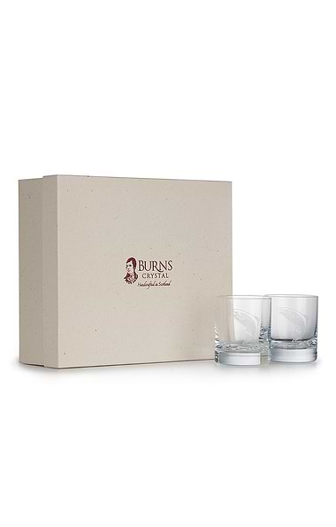 Burns Crystal Set Of 6 10oz Whisky Glasses