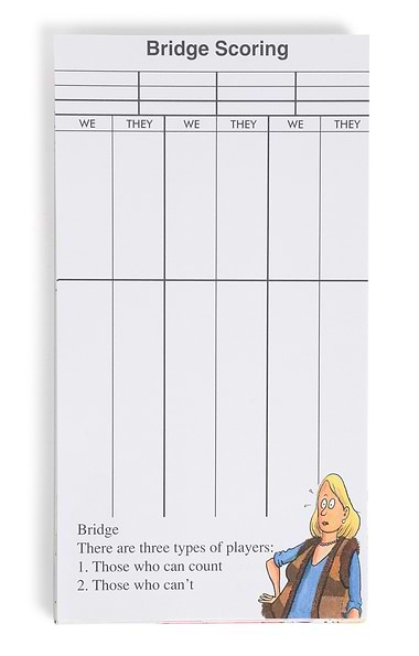 Oliver Preston Bridge Score Cards