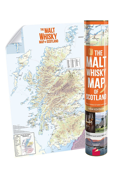 Rolled Malt Whisky Map of Scotland