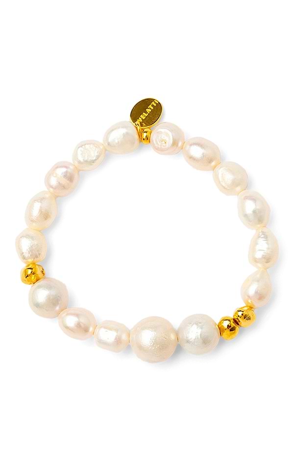 White Pearl Stretch Bracelet