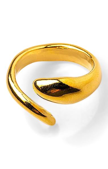 Ladies Gold Plated Adjustable Snake Ring