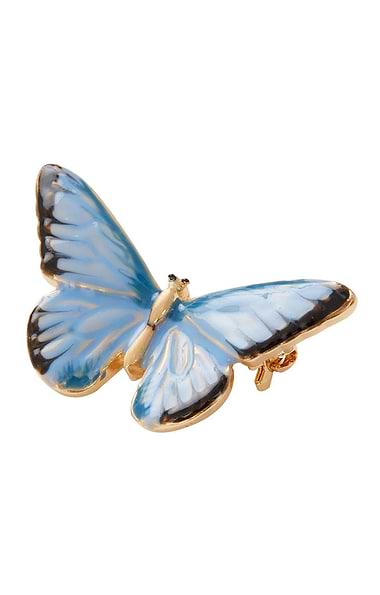 Enamel Blue Butterfly Brooch
