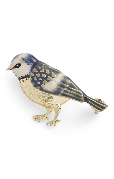 Enamel Bluetit Brooch