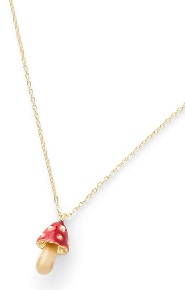 Enamel Mushroom Necklace