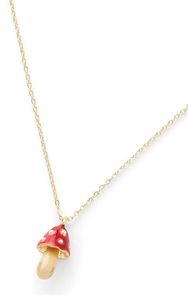 Enamel Mushroom Necklace