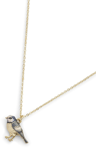 Enamel Bluetit Short Necklace