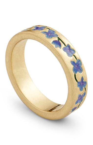 Ladies Blue Forget Me Not Ring