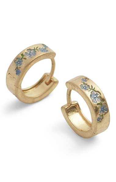 Forget-Me-Not Mini Hoop Earrings
