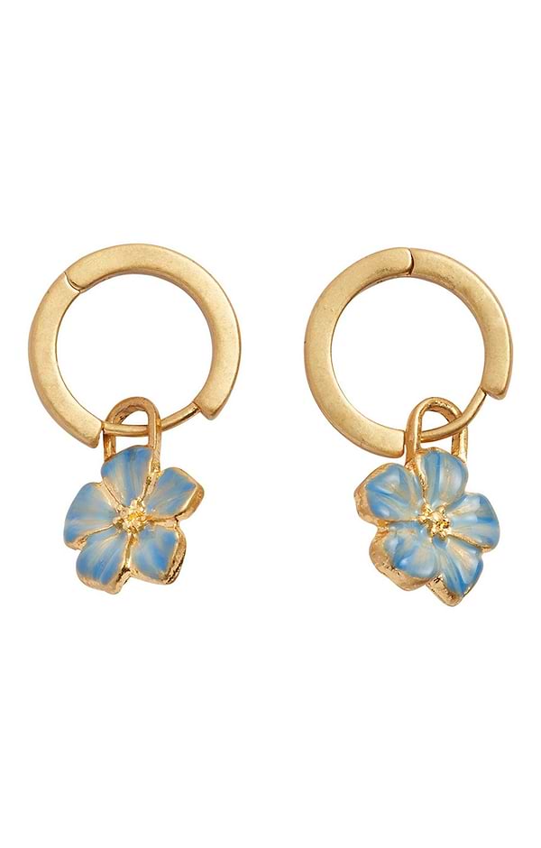 Flower Huggie Earrings
