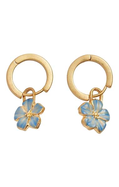 Flower Huggie Earrings
