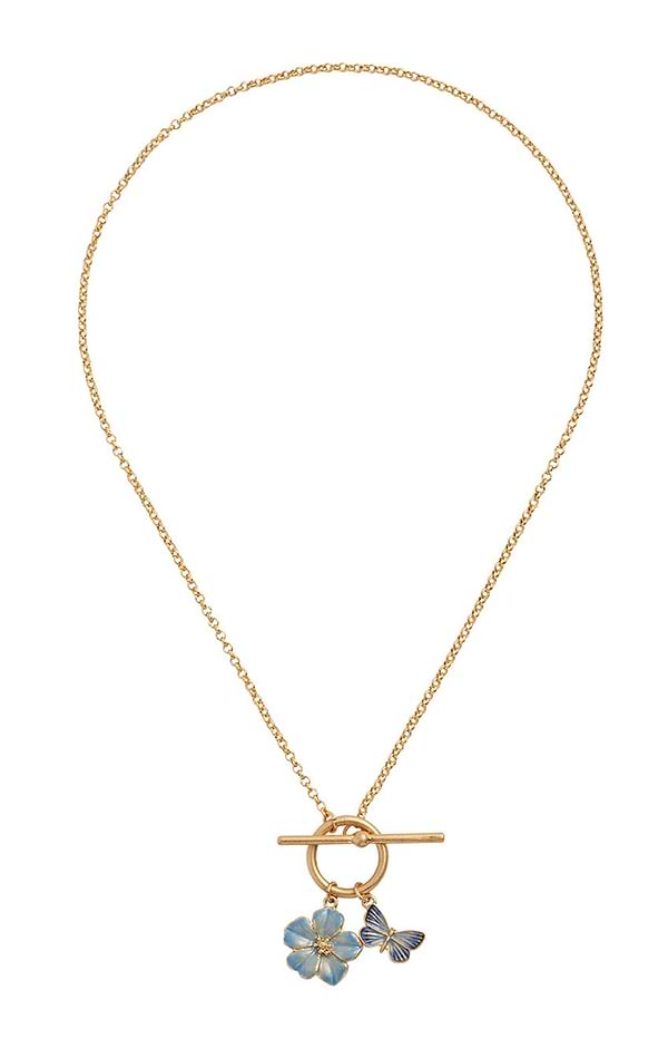 Butterfly & Flower Necklace