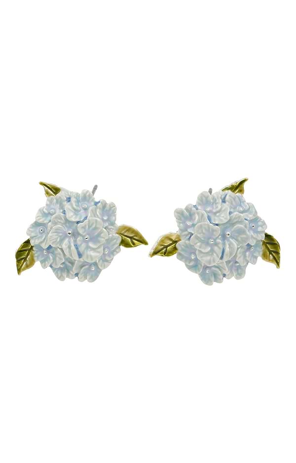 Hydrangea Silver Earrings
