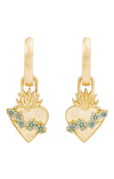 Fable Sacred Heart Huggie Earrings