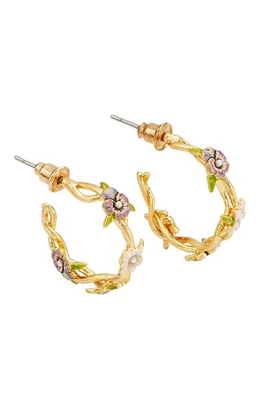 Fable Wildflower Garden Hoop Earrings