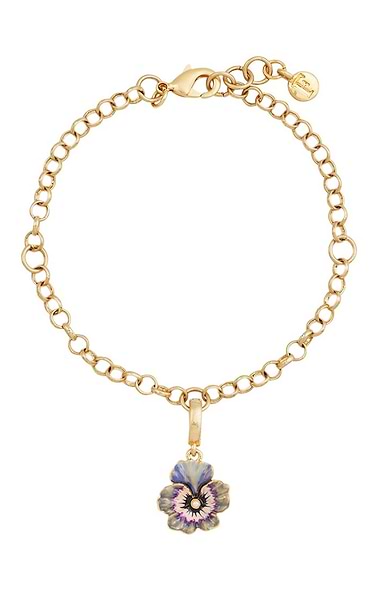 Fable Pansy Pearl Collector Charm Bracelet