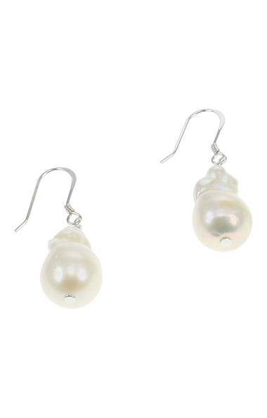 Large Nucleated Pearl Earrings