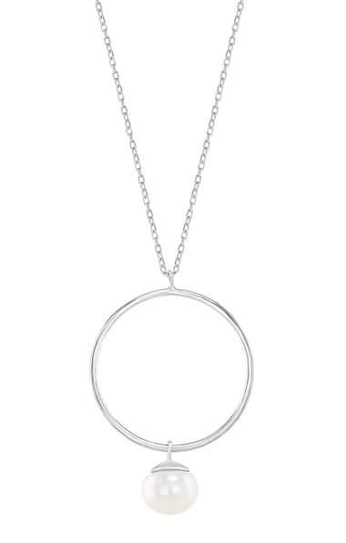 Lido Open Ring and Button Pearl Drop Necklace