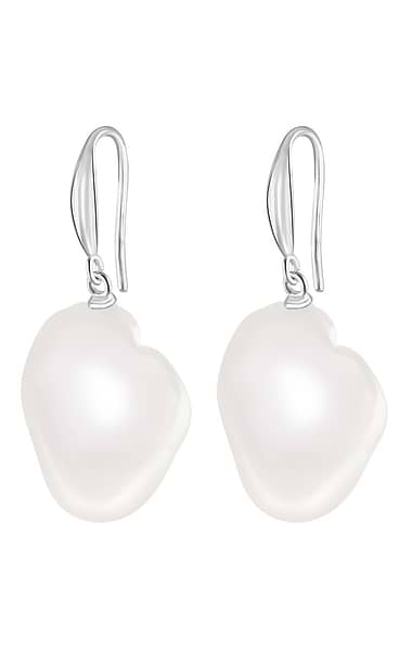 Lido Large White Baroque Pearl Hook Earring
