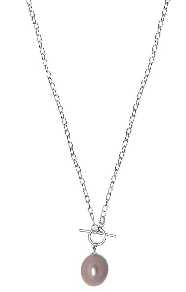 Lido Pink Edison Pearl T-Bar Necklace
