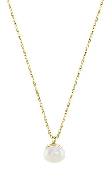 Lido Gold 40cm Delicate Button Pearl Pendant