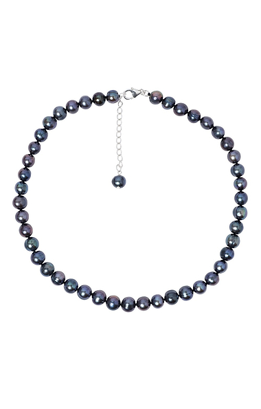 Ladies Peacock Freshwater Potato Pearl Necklace