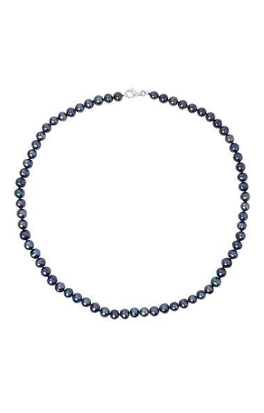 Ladies Peacock Freshwater Potato Pearl Necklace