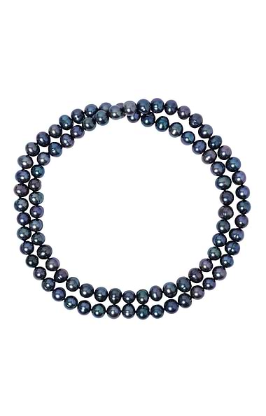 Ladies Peacock Freshwater Potato Pearl Necklace