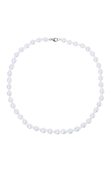 Ladies White Baroque Pearl Necklace