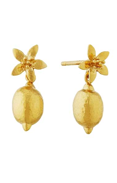 Alex Monroe Lemon Stud Earrings